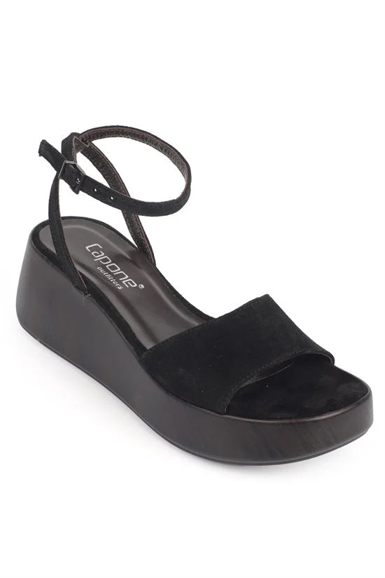 Capone Outfitters D104 Women Sued Black Sandal