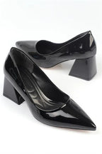 Capone Sabrina Mid Heel Soft Padded Insole Women Black Shoes