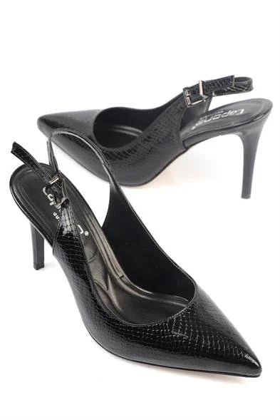 Capone Sally Slingback cipele sa srednjom potpeticom, mekanim punjenim uloškom, ženske, srebrne