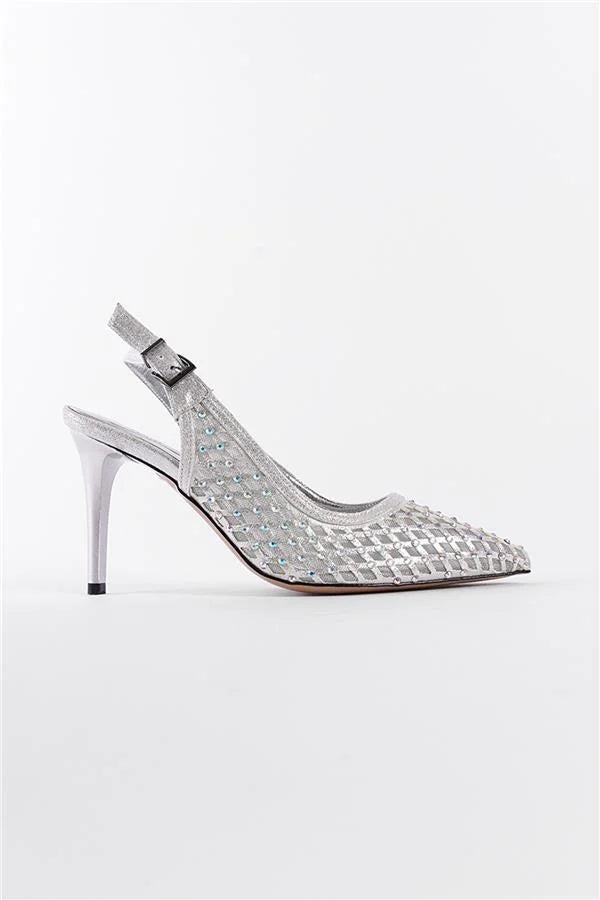 Capone Outfitters F605 Women Silver Stiletto