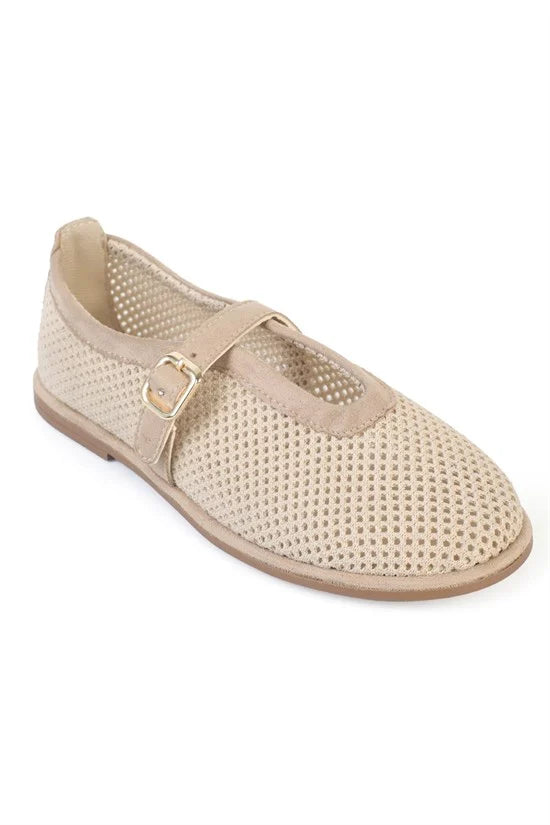 Capone Outfitters GNT01 Women Suede Black Ballerina