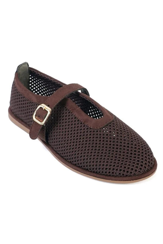Capone Outfitters GNT01 Women Suede Black Ballerina