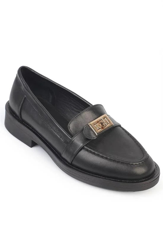 Capone Wilow Genuine Leather Women Black Loafer