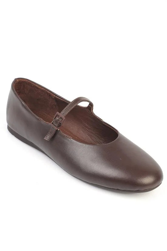 Capone Sheri Genuine Leather Women White Ballet Flat