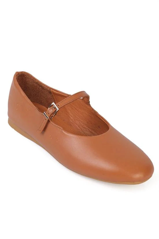 Capone Sheri Genuine Leather Women White Ballet Flat
