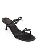 Capone Outfitters T107 Women Satin Black Sandal