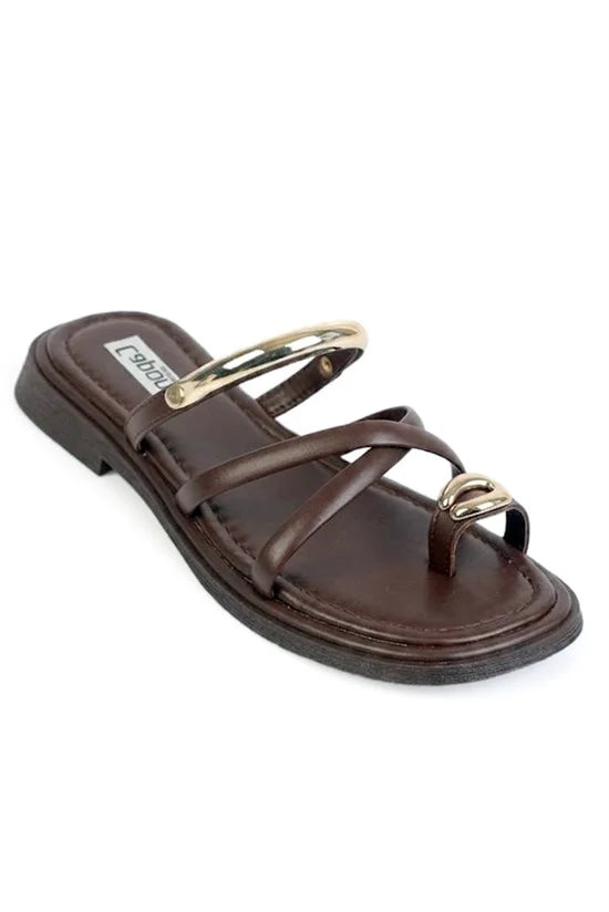 Capone Outfitters Y07 ženske smeđe sandale