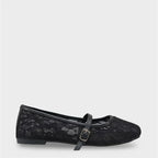 Capone Pennie Lace Mesh Embroidered Women Pink Ballet Flat