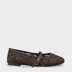 Capone Pennie Lace Mesh Embroidered Women Pink Ballet Flat