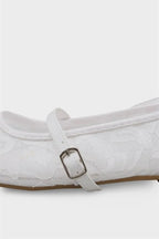 Capone Pennie Lace Mesh Embroidered Women Pink Ballet Flat