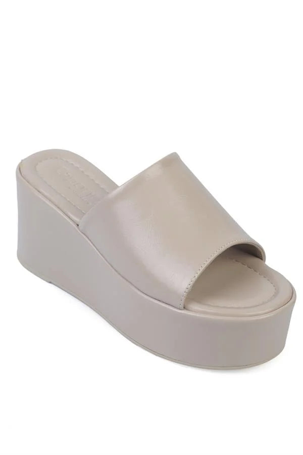 Capone Marry Platform Single Strap Women Beige Sandals
