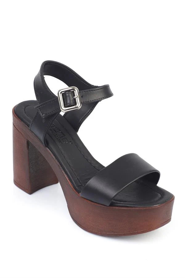 Capone Dolores platform sandale s jednom naramenicom, ženske, crne