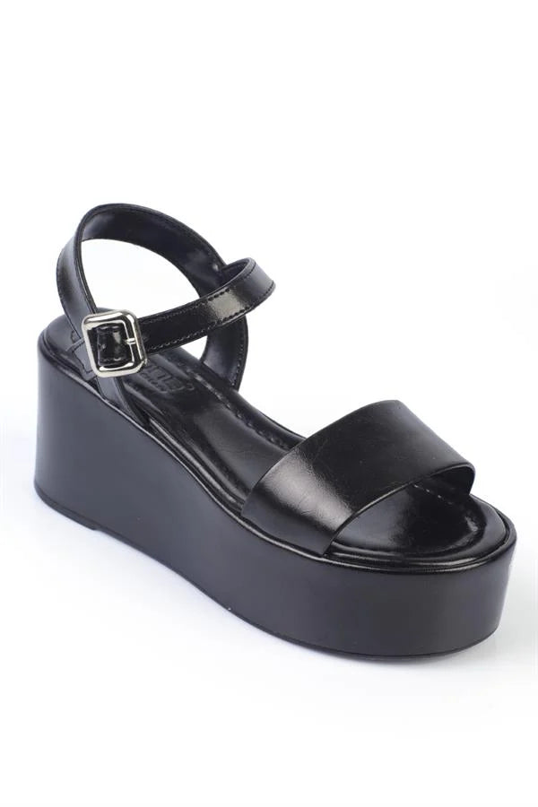 Capone Donna Platform Single Strap Women Beige Sandals