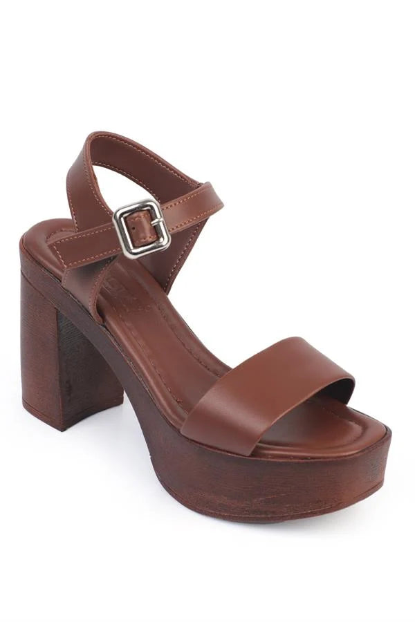 Capone Dolores Platform Single Strap Women Black Sandals