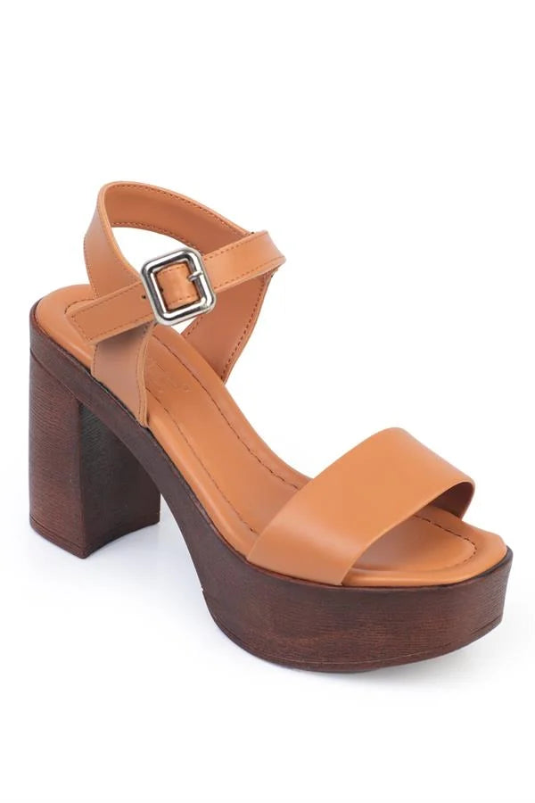 Capone Dolores Platform Single Strap Women Black Sandals