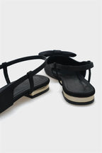 Capone Ania Pointed Toe Satin Open Back Women Satin Mink Ballerinas