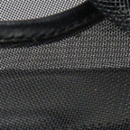 Capone Reina Mesh Round Toe Bow Detail High Heel Strap Women Black Shoe