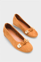 Capone Rena Suede Look Hidden Wedge ženske balerinke od brušene kože