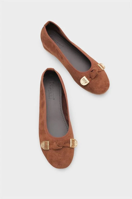 Capone Rena Suede Look Hidden Wedge ženske balerinke od brušene kože
