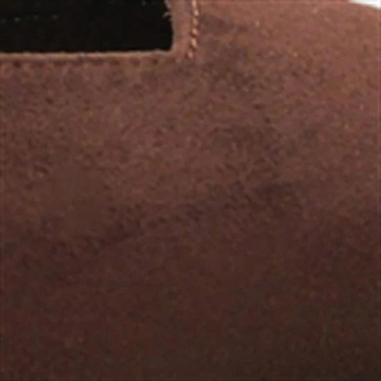 Capone Ricki ženske cipele s otvorenim stražnjim dijelom, sa špicastim vrhom, srednjom petom, od brušene kože (suede look) i postave od prave kože, crne
