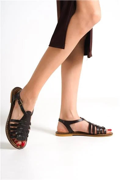 Capone Daphne Round Toe Gladiator Band Woman Leather Sandals