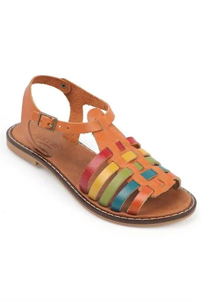Capone Daphne Round Toe Gladiator Band Woman Leather Sandals