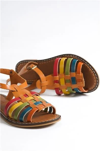 Capone Daphne Round Toe Gladiator Band Woman Leather Sandals