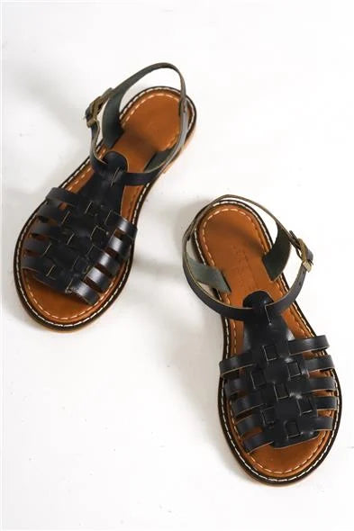 Capone Daphne Round Toe Gladiator Band Woman Leather Sandals