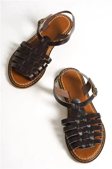 Capone Daphne Round Toe Gladiator Band Woman Leather Sandals