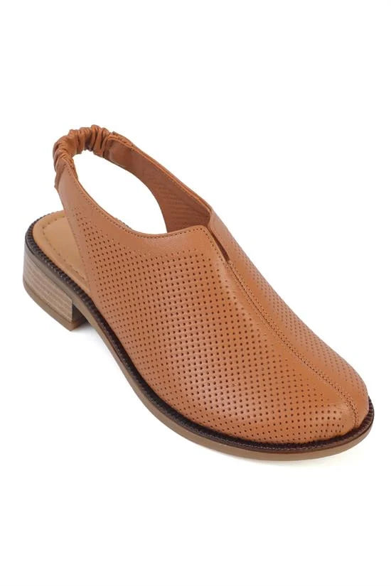 Capone Rox Genuine Leather Low Heel Women Black Clog