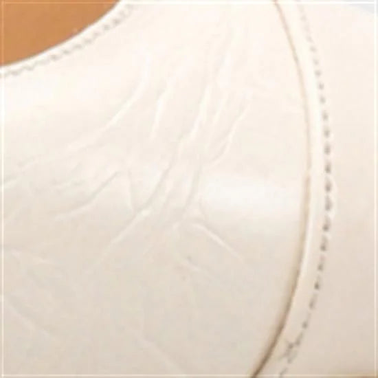 Capone Sall Pointed Toe Croc Effect Open Back Mid Heel Women Beige Shoe