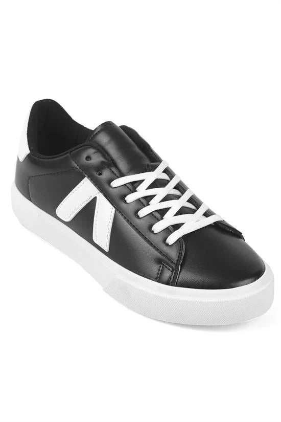 Capone Sandra V Detail Lace Up Casual Sport Women White Pink Sneaker