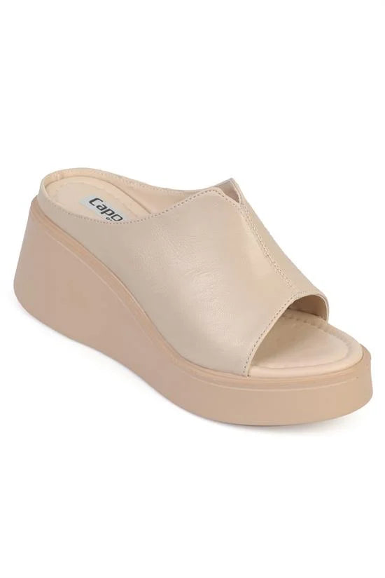 Capone Shandee Wedge Heel Women Beige Sandal