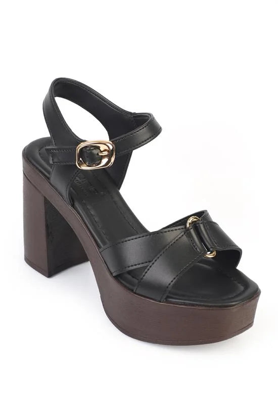 Capone Sheilah Platform Cross Band Ankle Strap Women Beige Sandal