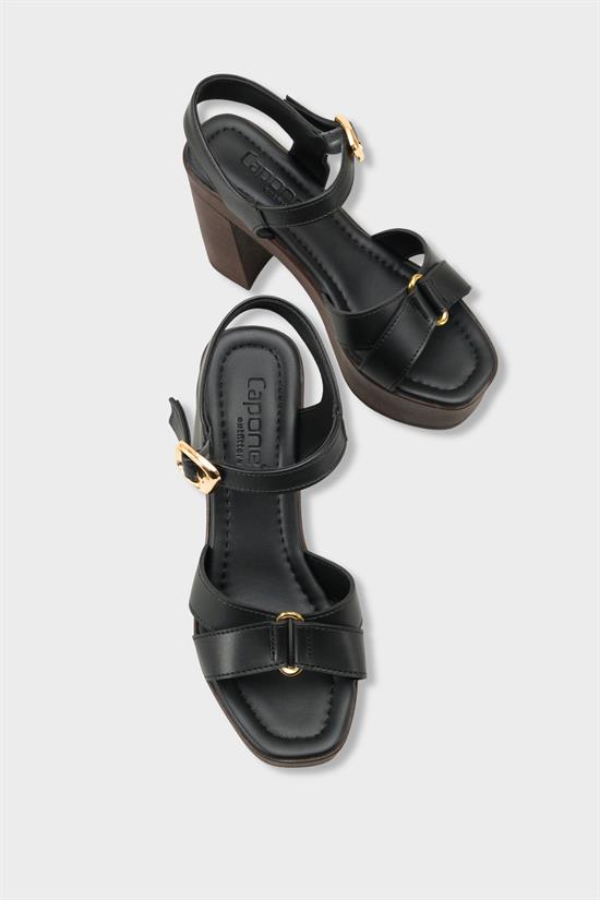 Capone Sheilah Platform Cross Band Ankle Strap Women Beige Sandal