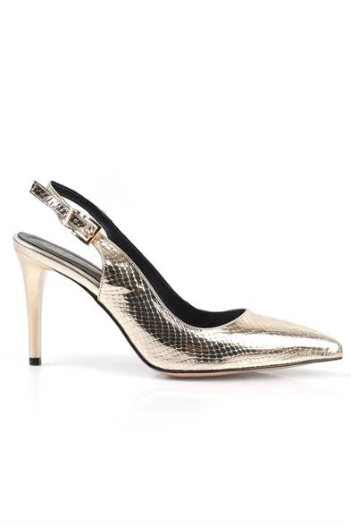 Capone Sally Slingback cipele sa srednjom potpeticom, mekanim punjenim uloškom, ženske, srebrne