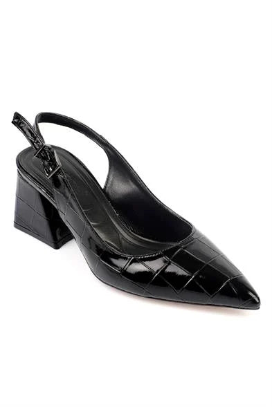 Capone Ruby Soft Padded Insole Ženske crne cipele na petu