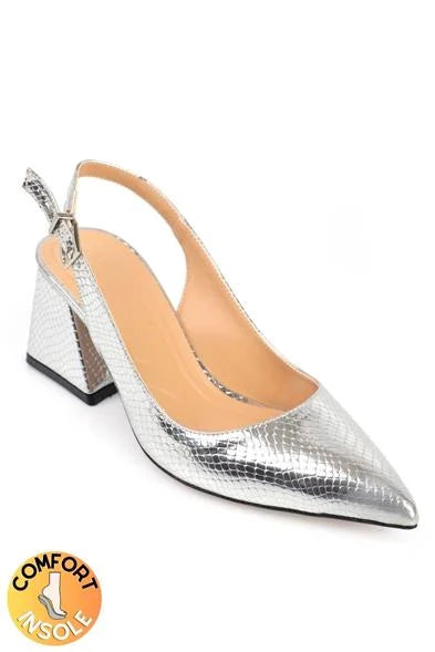 Capone Ruby Soft Padded Insole Women Black Heeled Shoes