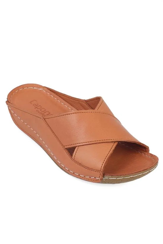 Capone Sophi Genuine Leather Soft Comfort Women Avocado Sandal