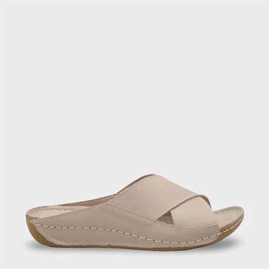 Capone Sophi Genuine Leather Soft Comfort Women Avocado Sandal