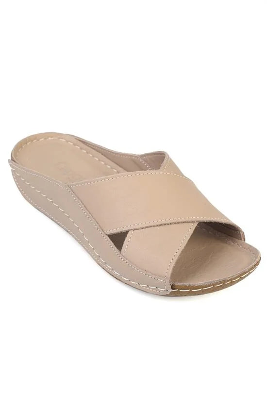 Capone Sophi Genuine Leather Soft Comfort Women Avocado Sandal