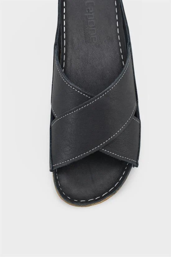 Capone Sophi Genuine Leather Soft Comfort Women Avocado Sandal