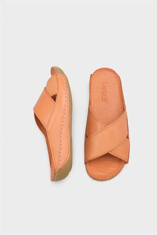 Capone Sophi Genuine Leather Soft Comfort Women Avocado Sandal