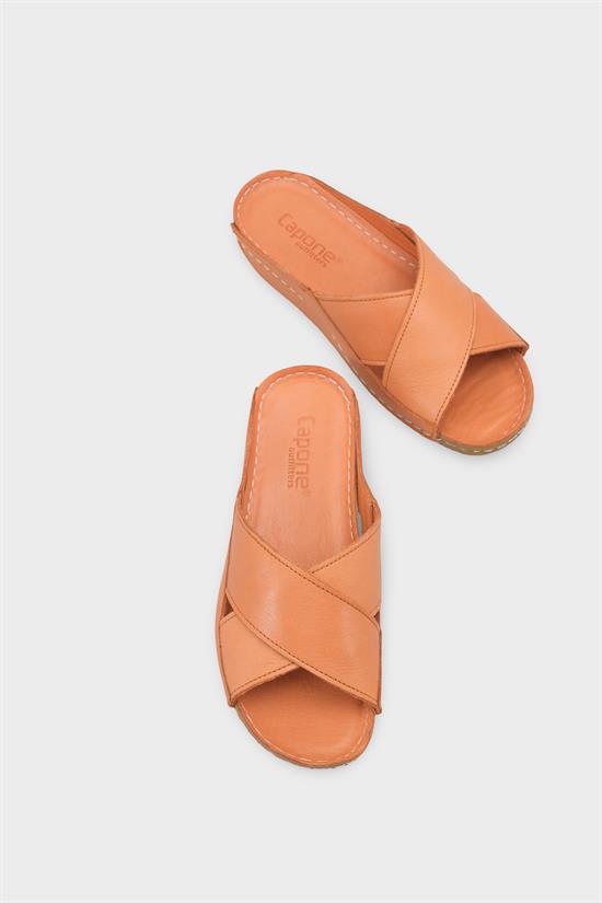 Capone Sophi Genuine Leather Soft Comfort Women Avocado Sandal