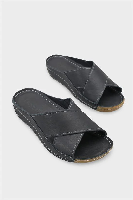 Capone Sophi Genuine Leather Soft Comfort Women Avocado Sandal