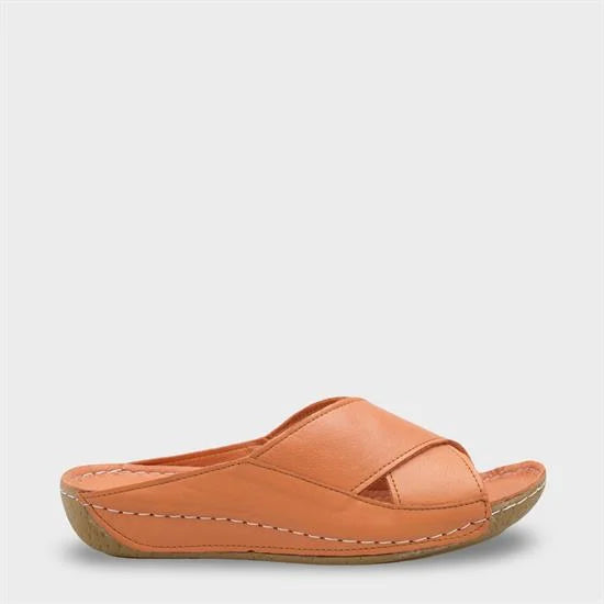 Capone Sophi Genuine Leather Soft Comfort Women Avocado Sandal