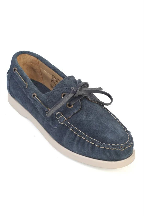 Capone Stephie Genuine Leather Suede Women Brown Boat Shoe Loafer