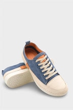Capone Susette Genuine Leather Soft Comfort Women Denim Blue Sneaker