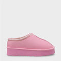 Capone Thick Sole Round Toe Furry Closed Women Pink Sandals