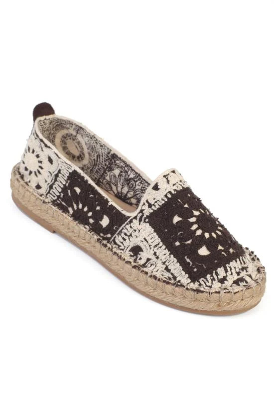 Capone Vera Woven Women Black Espadrille